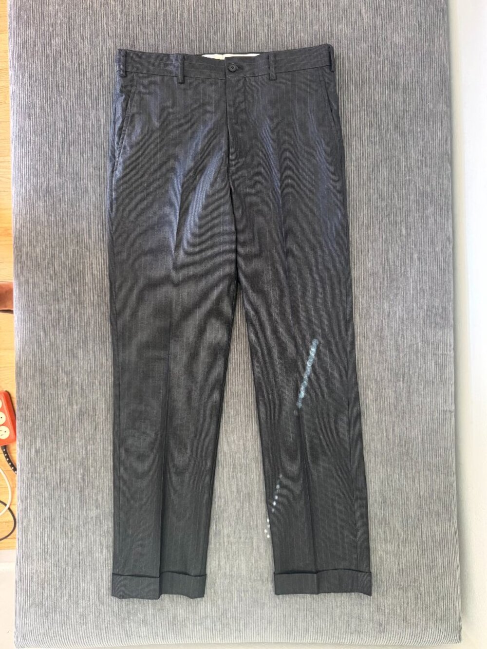 COMME des GARCONS HOMME DEUX Pinstripe Wool Trousers, Size M, Made in Japan